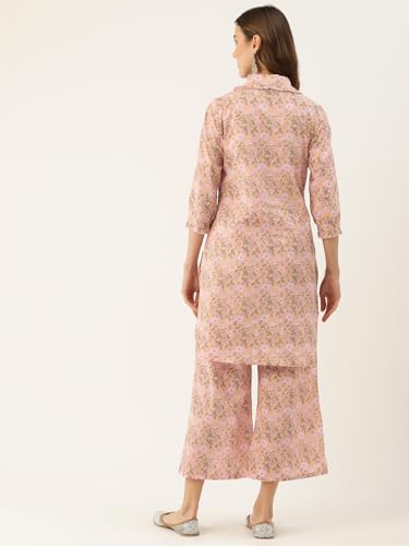 Image of feranoid Co Ord Set Collared Straight 4 Button Kurta with Plazzo