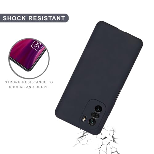 Image of SPRIG Compatible with Mi 11X Premium SilkTone (Liquid Silicone) Back Cover Drop Tested Shock Proof Mobile Case for Men, Women, Boys and Girls with Camera Protection (Charcoal Grey)