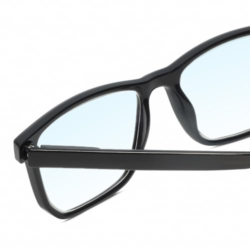 Image of Calabria R861 Rectangular Blue Light Blocking Reading Glasses Men Women Trendy Eyeglass Work Gaming Computer Readers w /Case