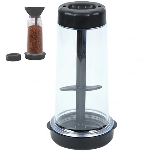 Tamiz de harina, tamiz de harina giratorio de mano con vaso mezclador de gran capacidad, dispensador para hornear, contenedor de para azúcar en polvo, herramienta de cocina para el hogar n-