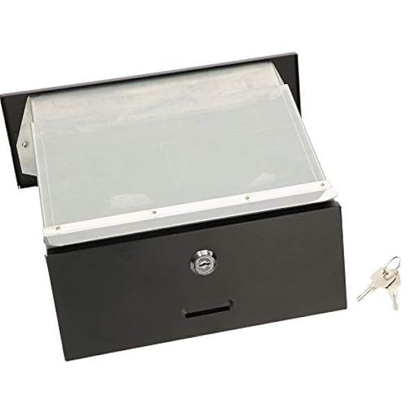 KOTARBAU - Buzón de pared con profundidad regulable de 160 a 295 mm, buzón para paredes de casa y muros de valla, color negro