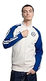 Pirma Cruz Azul 2026 Men’s Urban Track Jacket (US, Alpha, Medium, Regular, Regular, White/Blue)