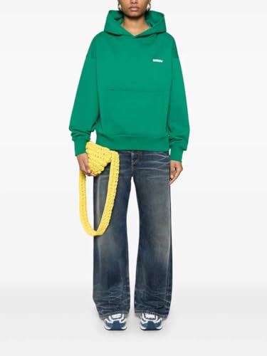 Barrow Unisex. S5BWUAHS151 Felpa Con Logo Orso Verde (S), Casual, Cotone, Manica Lunga - 4