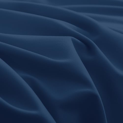 Image of Mocassi Luxury 4-Piece Sheet Set, Ultra Soft 1800 Premium Hotel Quality Microfiber Sheet Set, Fits Mattresses Up to 18 to 24 Inches Extra Deep Pocket - Breathable and Secure Fit, Twin XL, Navy Blue