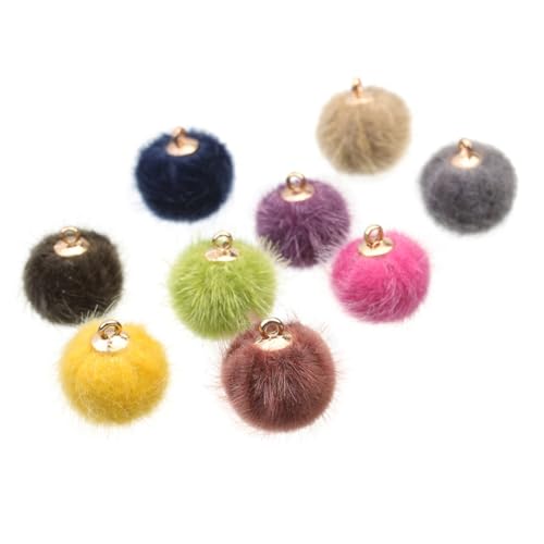Pompons pour bijoux créatifs et accessoires de boucles d'oreilles rose diy - 4