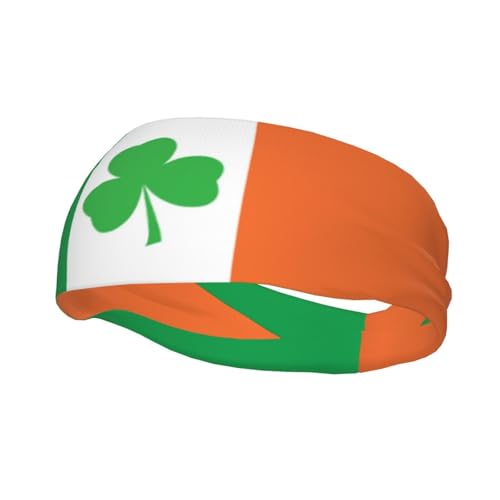 Cute Ireland Irish Flag Sweatbands Sports Headband for Men & Women Irish Cloth Sweatband for Tennis Basketball Running