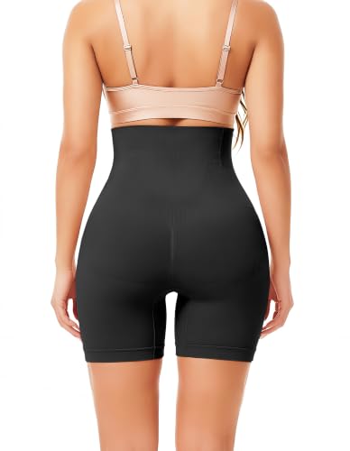 Culotte Gainante Femme Ventre Plat Shorty Maintien Fort 081EU2 Noir M/L – vue 2