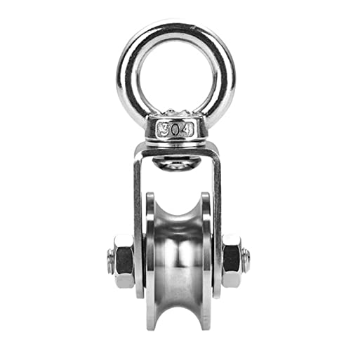 U/V Type Pulley 304 Stainless Steel Duplex Bearing Traction Pulley Block Ultra-quiet Pulley Roller