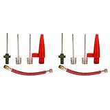 N/A Inflator Ballpumpe Kit Fußball Pumpe Adapter Nadeln Aufblasbare Basketball Flexible Luftschlauch Konvertierventil für Spielzeug Sport Fußball Volleyball Rugby Ballons