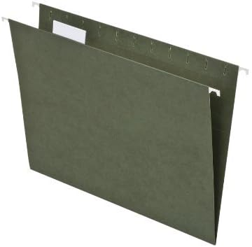 Island Hanging File Folder 1/5 Cut, Letter Size, Standard Green, 25 Count (372 1/5)