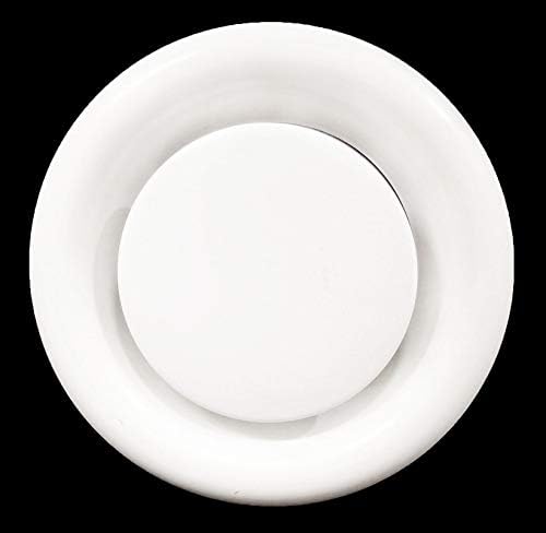 Grille D'Aération Réglable ABS Blanc - 100 Mm, Pour Ventilation Mur/Porte