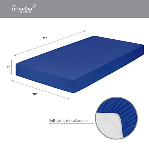 Everyday Kids 2 Pack Fitted Boys Crib Sheet, 100% Soft Breathable Microfiber Baby Sheet, Fits Standard Size Crib Mattress 28In X 52In, Nursery Sheet - Rescue / Blue #TOP7