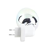 ZJchao Chauffe Cire lectrique 7 W sans Fum e pour Aromath rapie Veilleuse avec Finition Grain de Verre Id al Maison Bureau Chambre H tel Prise UE 220 V
