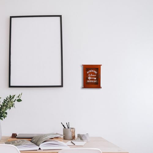 Caja de madera para llaves de pared en tu entrada para organizar el hogar 8