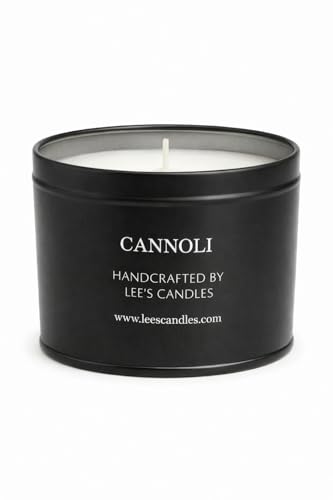 Lee's Candles 3 piece Cannoli Scented Candle, Bakery Inspired Italian Pastry Fragrance, 100% Soy, 3 Piece Set