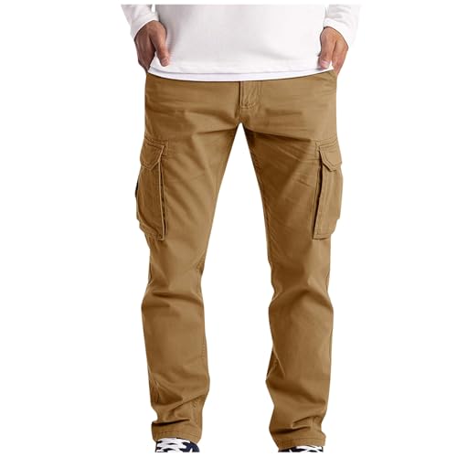 SUWBMHWE Cargo Pants for Men Chino Mens Jeans Lightweight Hiking Baggy Work Yoga Cool Breathable Business Sweatpants
