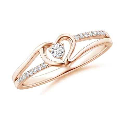 ANGARA Diamond Heart Ring in Rose Gold Cover