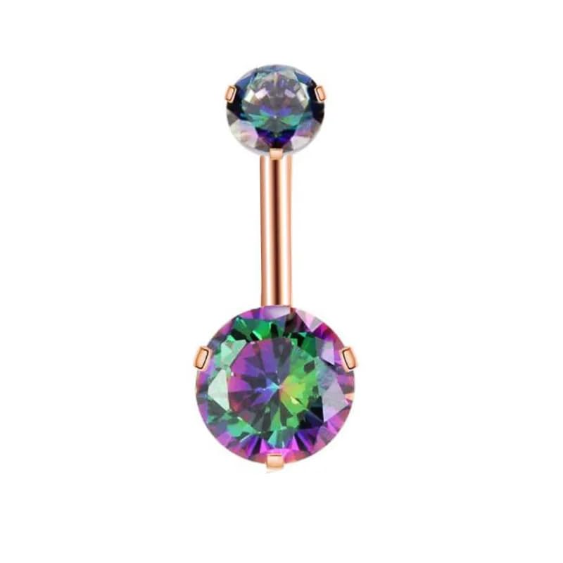 Via Mazzini 316L Stainless Steel Double Crystal Belly Button Navel Ring for Women and Girls (BB0011) 1 Pc (B07L4RTT8B) Amazon Price History, Amazon Price Tracker