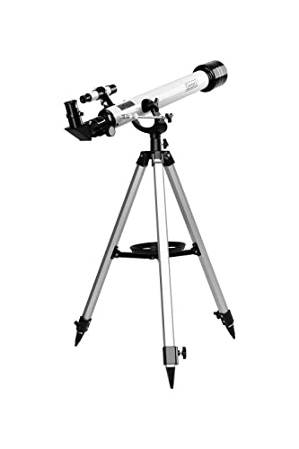 Image of Coleman 700mm x 60mm Refractor Telescope (35x-525x) Kit with Heavy-Duty Carrying Case - Elegant White