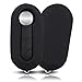ASARAH Couvercle de clé en Silicone Premium Compatible avec Fiat, Couvercle de Protection pour clés de Voiture, Couvercle pour Type de clé 3BKB - Noir