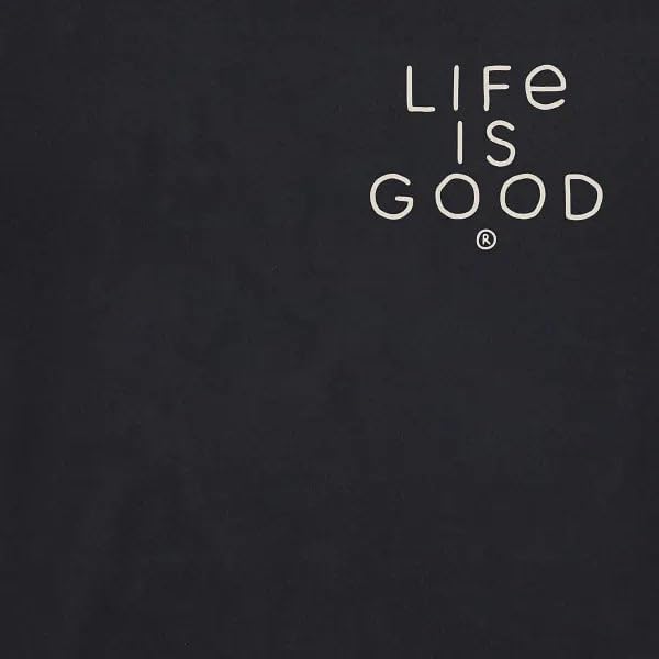 Life is Good Men's Walk in The Wood Long Sleeve Crusher Tee, Faded Black