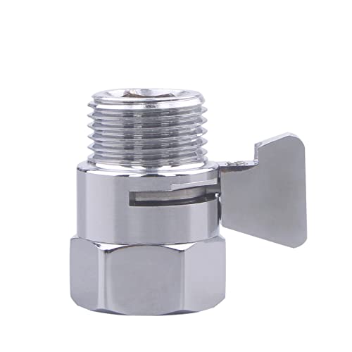 Govalve Shower Shut Off Valve G1/2" Standard Connection Brass Water Flow Control Valve With Filter Gasket For Shower Head Water Volume Adjust Pack Of 2 #TOP5