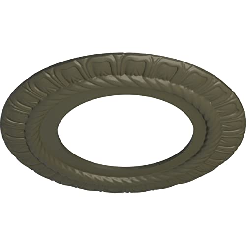 Image of Ekena Millwork CM10CLWHF 10-5 /8 inch x 5-3 /4 inch x 1 /2 inch Claremont Ceiling Medallion, Witch Hazel