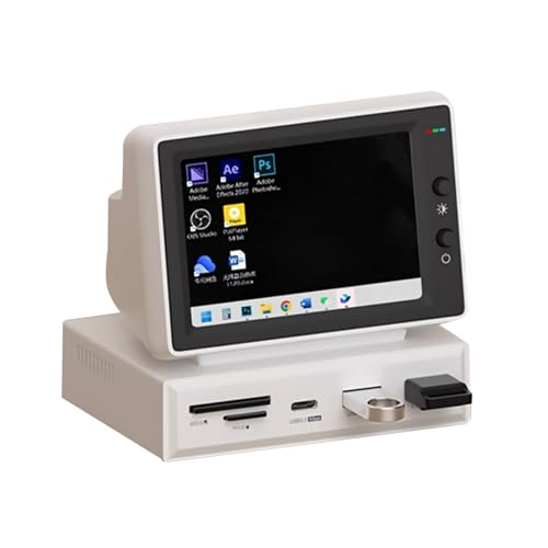 Image of 3.5inch Vintage Secondary Screen Monitor, Computer Temp Monitor, PC Sensor Panel Display, PC Temperature Display, Support HDMI USB 3.0 Hub SD3.0 TF Card Reader