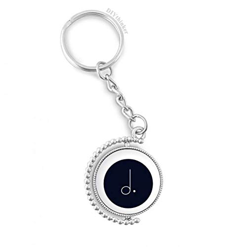 Key ring chain musique blanc pointillés pour organiser vos clés de voiture avec élégance
