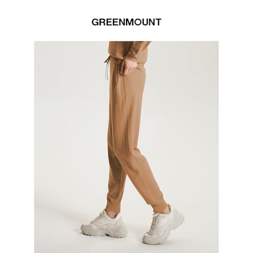 GreenMount Womens Cashmere Sweatpants High Waisted Baggy Pants with Pockets Home Fall Bottom Joggers for Women Keep 37.5°Warm2