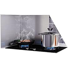 Splatter Guard for Cooking Stainless Steel Anti Grease Splatter Shield for Stove Top, Foldable Kitchen Backsplash Protector Screen Board, 2 Sided/3 Sided/4 Sided 2 Sided, H 17.7" x D 15.7"