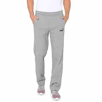★ PUMA★ ESS PUMA Pants FL op M 84723501 PUMA Men's ESS Logo Pants FL op, (Black 01), Large: Buy