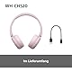 Sony WH-CH520 Kabelloser Bluetooth On-Ear-Kopfhörer, hohe Klangqualität, leichtes Design, bis zu 50 Stunden Akkulaufzeit, Schnellladung, EQ, klare Gesprächsqualität, iOS und Android - Rosa