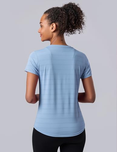 Image of 5 Pack Women's Quick Dry Short Sleeve T Shirts, Athletic Workout Tee Tops for Gym Yoga Running
