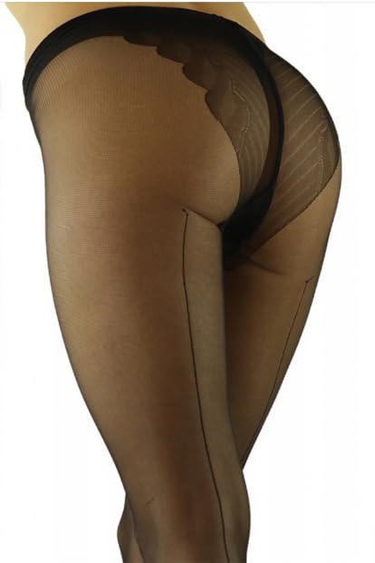 Image of MARILYN Vintage Micronet 20 Den Sexy Backseam Cuban Heel European Pantyhose