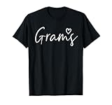 Grams Gifts for Women Grandma Heart Mother's Day Grams T-Shirt