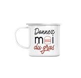 Mug en Métal Emaillé Donnez-moi du Gras Street Food Burger Viande