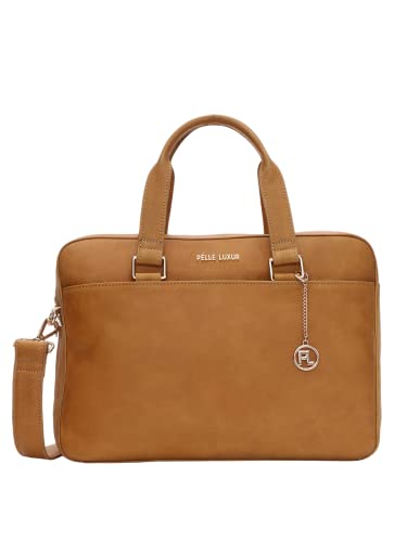 Sac à main en cuir pour femme moyen avec fermeture éclair couleur havane