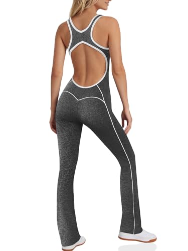 Fisoew Backless Yoga Jumpsuit