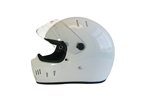 CRG Full-Face Motorcycle Street Bike Fiberglass Helmet DOT Certified ATV-2 Parent (X-Large,White)
