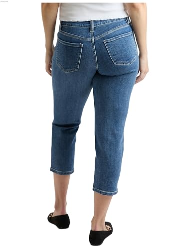 Royalty For Me Womens Women's High Rise Premium Stretch Crop Slim Straight Leg3