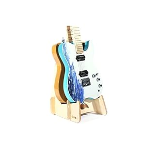 Ruach GS-7 Support double pour guitare électrique et basse en bouleau - Les Beatles, Paul McCartney, John Lennon, RIngo Starr, George Harrison