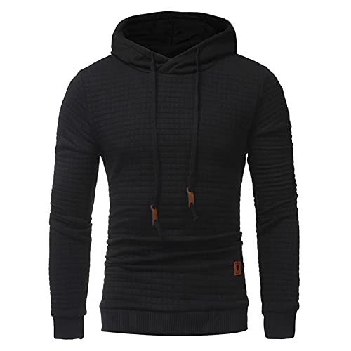Mens Hoodies Men's Autumn Slim Casual Plaid Hooded Top Blouse Fashion Hoodies Sweatshirts Hoodies for Men Fashion Hoodies