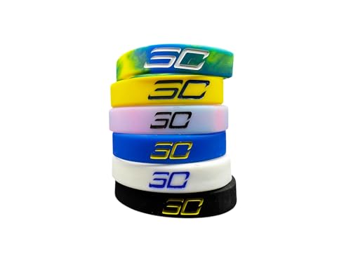 7 pcs Stephen Curry #30 Basketball Silicone Wristband - Adjustable Sports Band for Fans - Ideal Fan Gift and Training Accessory