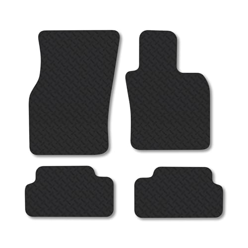 Mini Cooper (2014-2024) [5 Door] [F55] Heavy Duty Thick Rubber Car Mats Accessories Tailored Fit Front Rear Set Compatible Accessory Waterproof Durable Non-Slip 5mm Full Coverage Protection