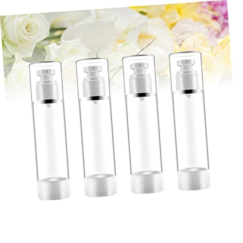 DECOMELODY 3Pcs 50ml Sunscreen Spray Bottle Set Press Pump Cosmetic Subpackaging Bottles for Travel