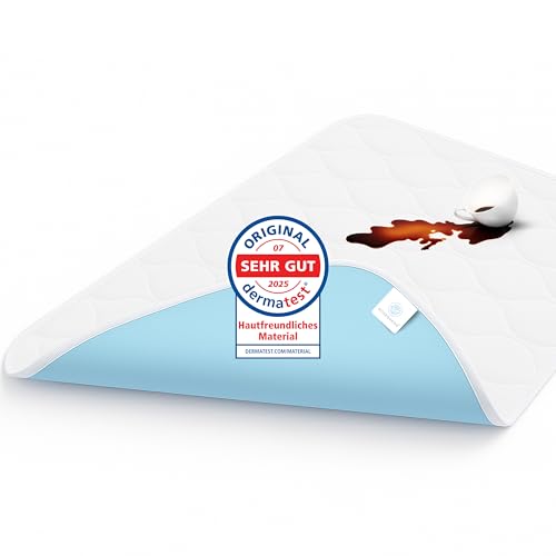 Bettschutz Unterlage Wasserdicht 70x90 cm - [SEHR Weich & Saugstark] - Betteinlagen Inkontinenz Waschbar - [Wiederverwendbar] - Bettnässer-Unterlage...