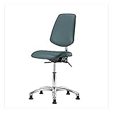 Thomas 1163U32 - Silla de escritorio de vinilo con respaldo medio, azul colonial