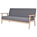 Produktbild vidaXL Sofa 3-Sitzer Dreisitzer Polstersofa Loungesofa Couch Sessel Stoffsofa Sitzmöbel Polstermöbel Designsofa Wohnzimmer Stoff Dunkelgrau