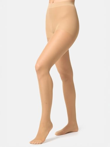 Nur Die Goodbye Laufmaschen 20 DEN Strumpfhose verhindert Laufmaschen transparente Fein-Strumpfhose matte Optik Damen, mandel, M